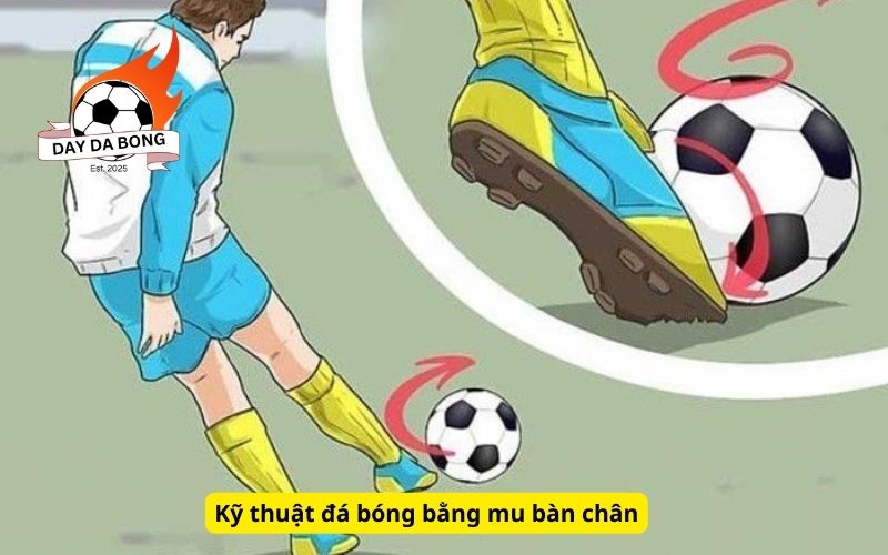 Kỹ thuật đá bóng bằng mu bàn chân